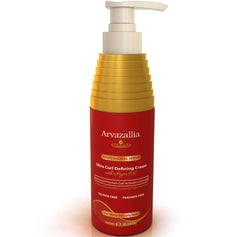 Arvazallia Ultra Curl Cream bottle pour shows easy application and enhanced curl definition.
