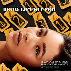 Aryana New York sachets showing 3-step design for quick brow lift