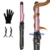 Asani 1-inch rotating curling iron clip closeup for secure grip and smooth waves.