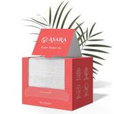 ASARA Clean Face Towels XL Wipes packfront for luxurious on-site cleansing and makeup removal
