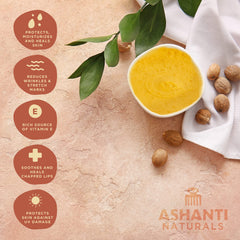 Ashanti Naturals Yellow Raw Shea Butter body moisturizer for radiant skin.