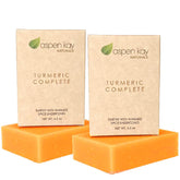 Aspen Kay Naturals turmeric soap 2-pack packshot for everyday skincare