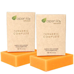 Aspen Kay Naturals turmeric soap 2-pack packshot for everyday skincare