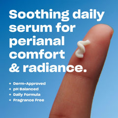 Asset Hole Serum bottle-dispense demonstrates easy, quick application for calm, hydrated skin.