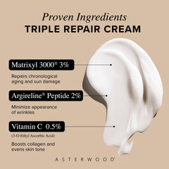 Asterwood hyaluronic acid-enhanced cream texture signaling deep hydration potential.