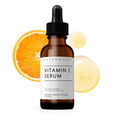 Asterwood Vitamin C Serum bottle close-up showing fragrance-free formula for sensitive skin.