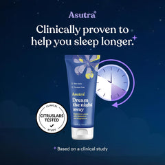 ASUTRA Melatonin Lotion with sweet almond oil nourishes skin during nightly routines