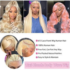 Atilck 613 lace-front detail 13x6 deep parting versatility