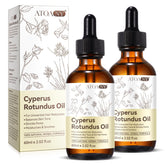 ATOANY Cyperus Rotundus Oil bottle closeup for smooth, nourished skin during hair removal