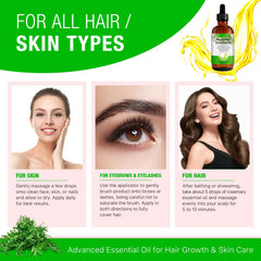 ATOANY eyebrow brush paired with rosemary oil for brow growth support.
