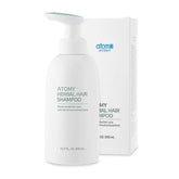Atomy Herbal Hair Shampoo bottle front for refreshing scalp cleanse.