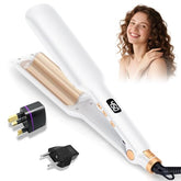 Atopskins curling iron with ceramic 2 barrels for smooth beach waves