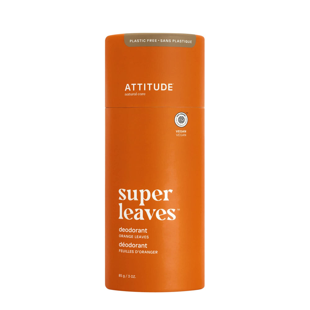 ATTITUDE deodorant orange leaves bottle delivering long-lasting natural freshness