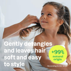 ATTITUDE detangler for kids spray-nozzle demonstrates easy application.