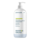 ATTITUDE hair conditioner bottle for sensitive dry scalp adds gentle volume.