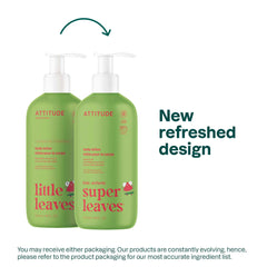 ATTITUDE Kids Lotion texture-absorption shows quick, non-greasy hydration for face and body.