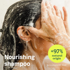 ATTITUDE Nourishing Hair Shampoo grapeseed oil scene promises shine and nourishment