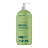ATTITUDE Nourishing Shampoo bottle highlights clean vegan formula for dry hair nourishment.