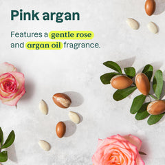 ATTITUDE Repairing Hair Mask pink argan fragrance closeup evokes rose and vanilla experience.