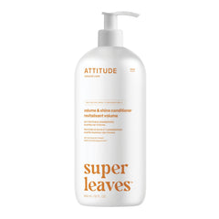 ATTITUDE Volume and Shine conditioner bottle highlighting lightweight hydration for thin hair