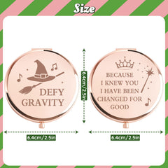 Attyxfica Witch Pocket Mirrors rose gold plating enhances durability with chic vanity appeal
