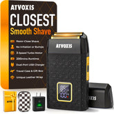 ATVOXIS 8500RPM shaver leather wrap offers a close shave in one pass