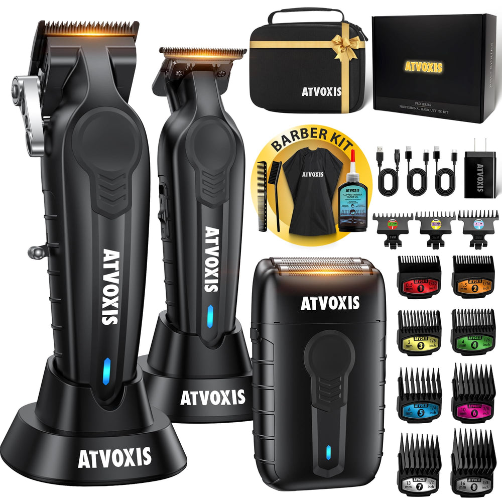 ATVOXIS hair clippers DLC blade closeup showing precision and durability