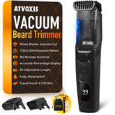 ATVOXIS vacuum beard trimmer front view for mess-free grooming