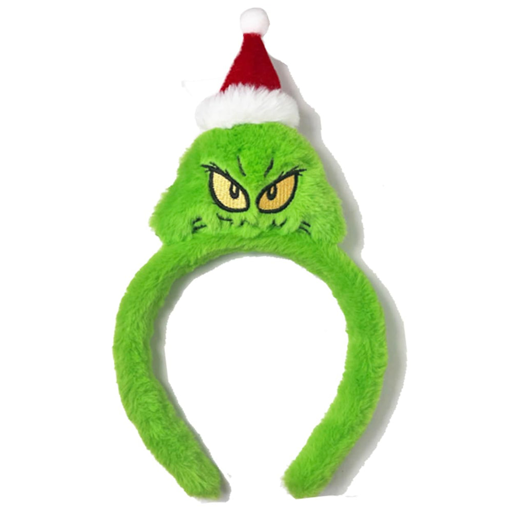 Atvscay Christmas Santa Headband green front view, festive accessory for holiday parties.