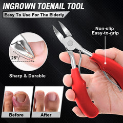 Aucurwen 360-degree rotating nail clipper reduces awkward twisting for comfortable use.