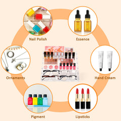 AumVum 6-tier nail polish organizer with 72-bottle capacity illustrating high storage within a compact footprint.