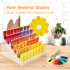 AumVum 6-tier nail polish organizer on desk setup demonstrates space-saving vanity organization.