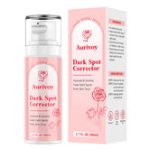 Aurivoy dark spot serum bottle with pump showing daily hydration and even tone