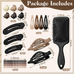 Auroray flat clips set shown for versatile hold and sleek updos