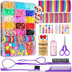 Auroray hair bands 1500-pack in bright colors for quick daily styles