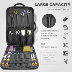AUROTIER barber bag side pocket stores curling irons for quick access