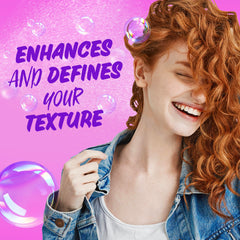 Aussie Sprunch hairspray bottle side view highlights non-aerosol design for controlled styling.