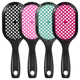 Aussumy 4Pack Vented Detangling Brush front view for smooth detangling.