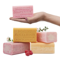 Australian Botanical Goats Milk Raspberry Bar— gentle, refreshing cleansing.