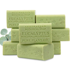 Australian Botanical Soap eucalyptus-lemon-lime-petitgrain bar delivers rich lather for daily cleansing.