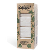 Australian Botanical Soap goats milk bar pack front view, nourishing cleansing for all skin types.