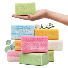 Australian Botanical Soap goats milk soya bean bar delivers creamy lather and daily hydration