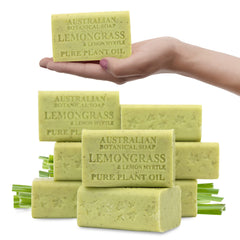 Australian Botanical Soap lemongrass lemon myrtle bar offers refreshing morning cleanse