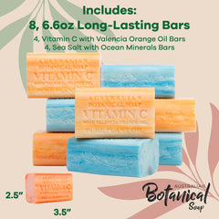 Australian Botanical Soap Valencia Orange bar lathering for a refreshing cleanse.