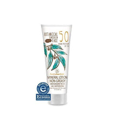Australian Gold Botanical SPF50 tinted lotion spread for a powdery-clean, non-greasy finish.