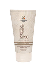 Australian Gold Mineral SPF 50 with vanishing nude tint blends naturally for all skin tones.