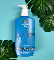 Application on skin demonstrates even coverage and extended tan retention.