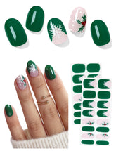 AutyaMee Holly Leaf N01 wraps collection for festive at-home nail art.