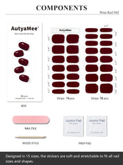 AutyaMee semi-cured nail strips ready for lamp curing.