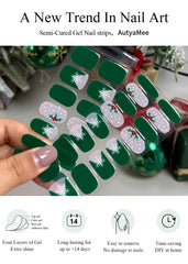 AutyaMee snowflake pattern nail wrap for winter party vibes.